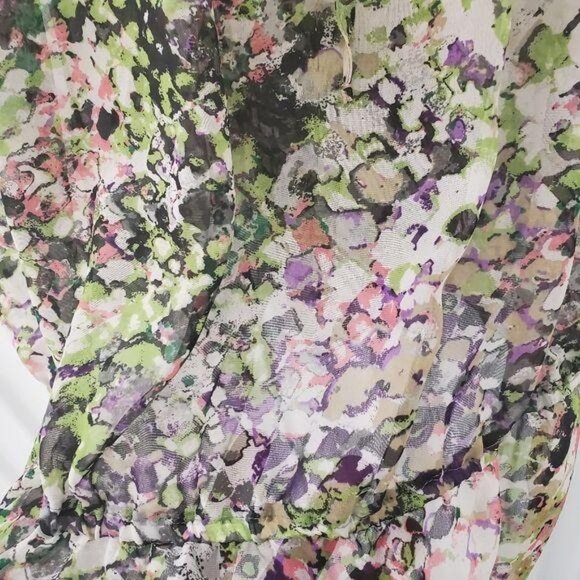 George Floral Print Sheer Blouse - Picture 3 of 9